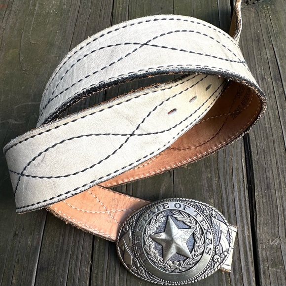Tony Lama Texas Buckle - Justin Belt Combo 36” - Picture 5 of 12